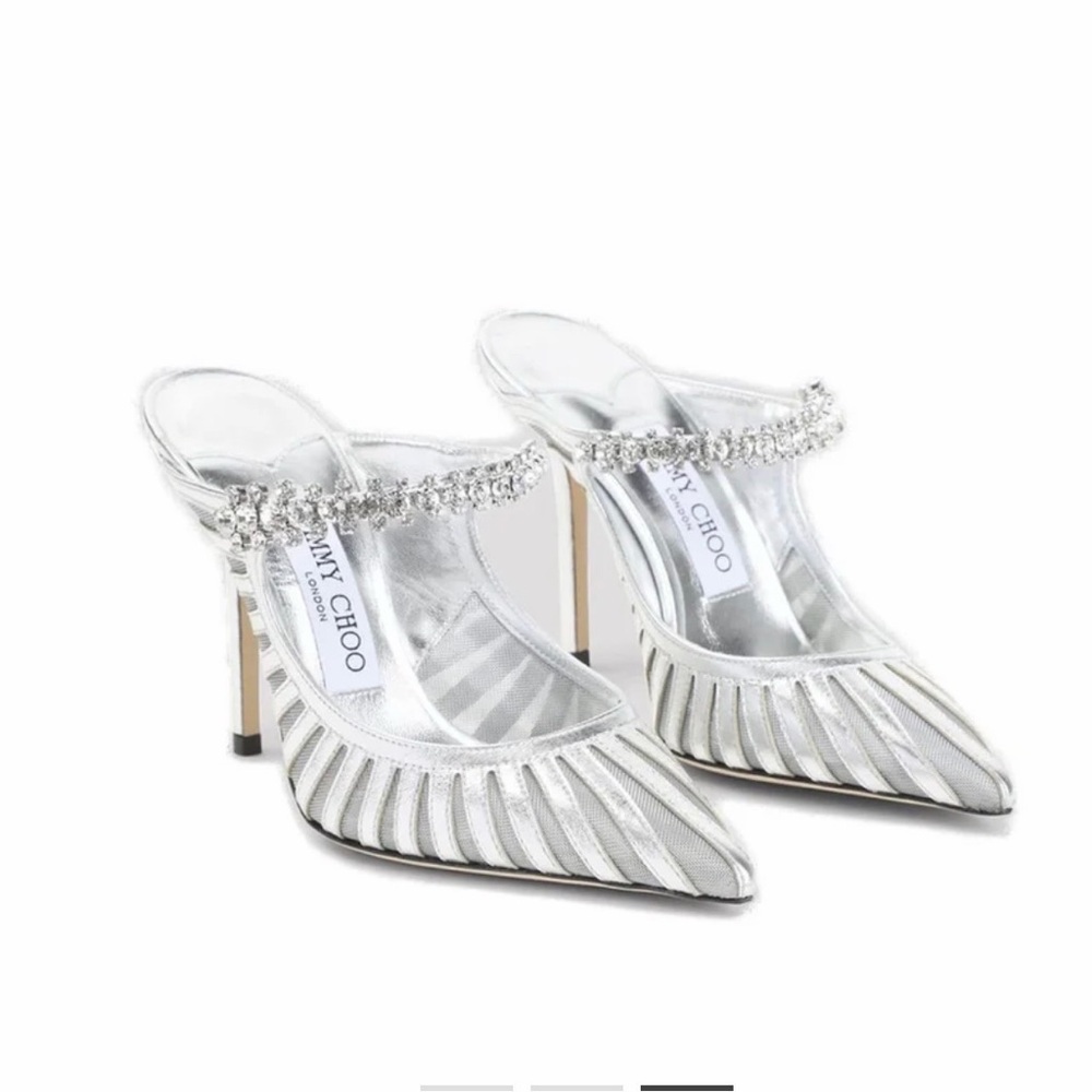 Jimmy Choo bling silver embellished pumps size 39